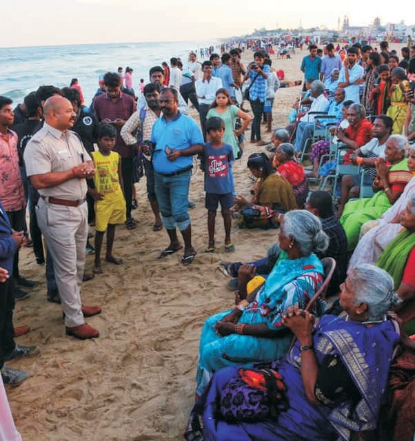 A reunion moment — a rescued elder meeting family again.