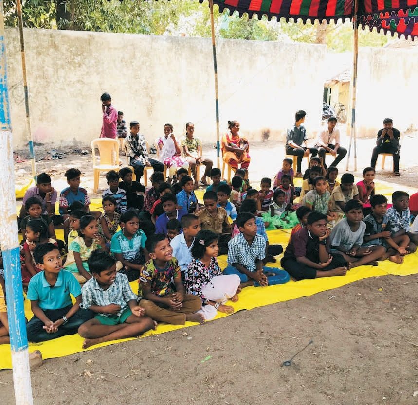 Children at a Karunai Ullangal Trust summer camp